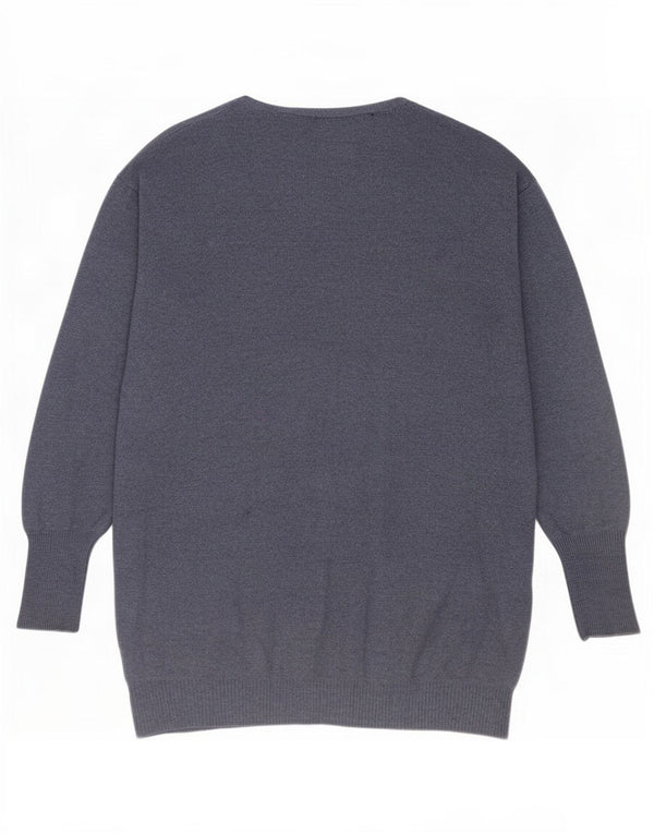 Pulover cardigan supradimensionat pentru femei Marks & Spencer UK 16 mare bleumarin