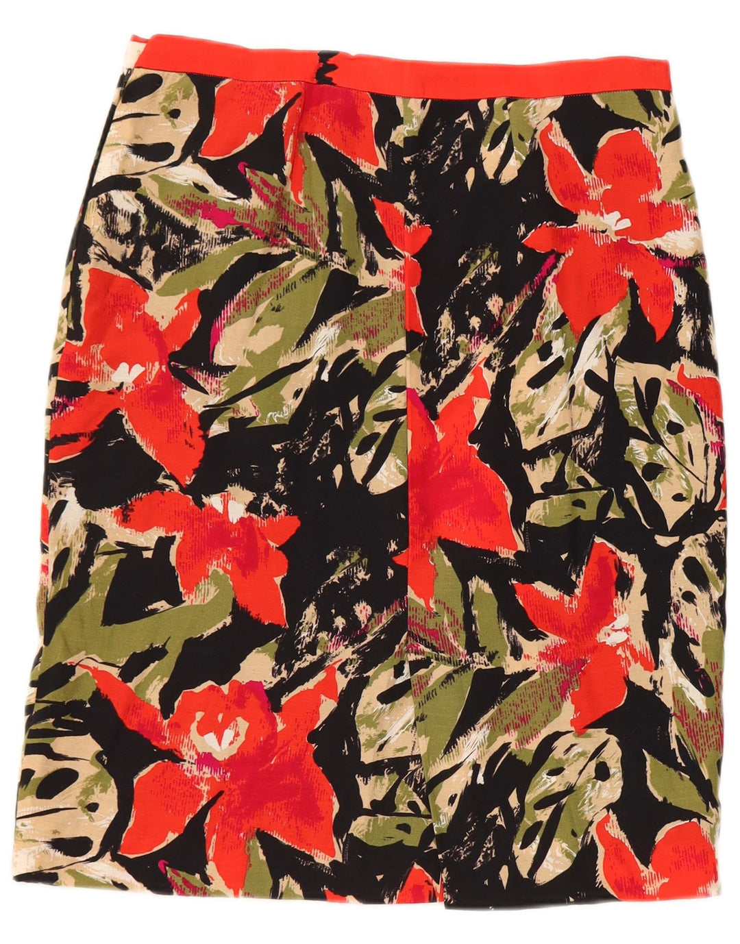 Fusta creion vintage pentru femei W28 Medium Black Floral
