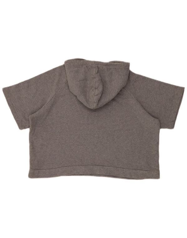 Calvin Klein Jeans Pulover supradimensionat cu capota pentru femei UK 16 Large Gri