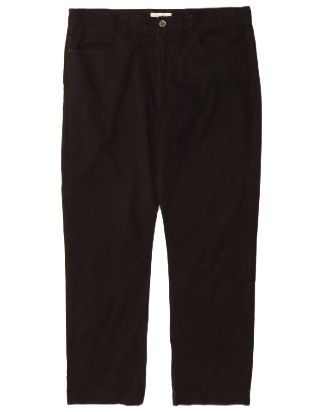 Pantaloni casual drepti pentru bărbați CALVIN KLEIN L34 L30 bumbac negru