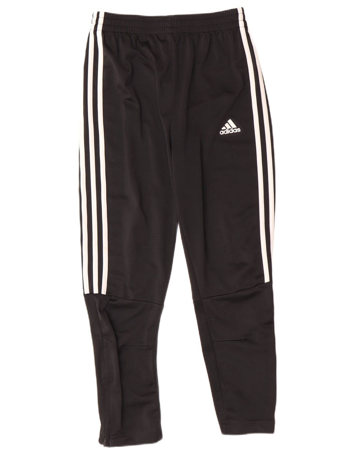 ADIDAS Boys Tracksuit Trousers 11-12 Years  Black Polyester