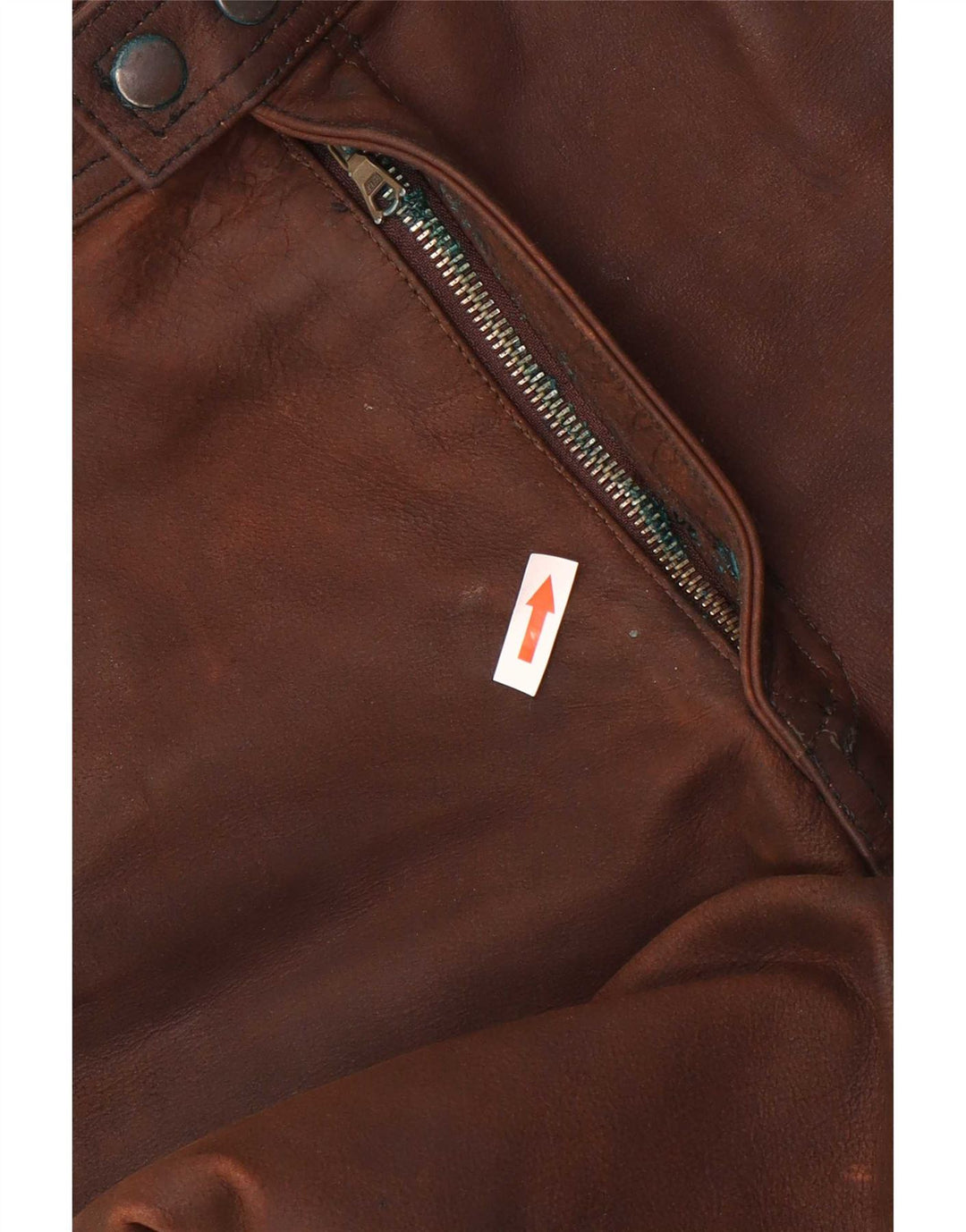 Pantaloni drepti din piele pentru bărbați American Eagle W36 L32 maro