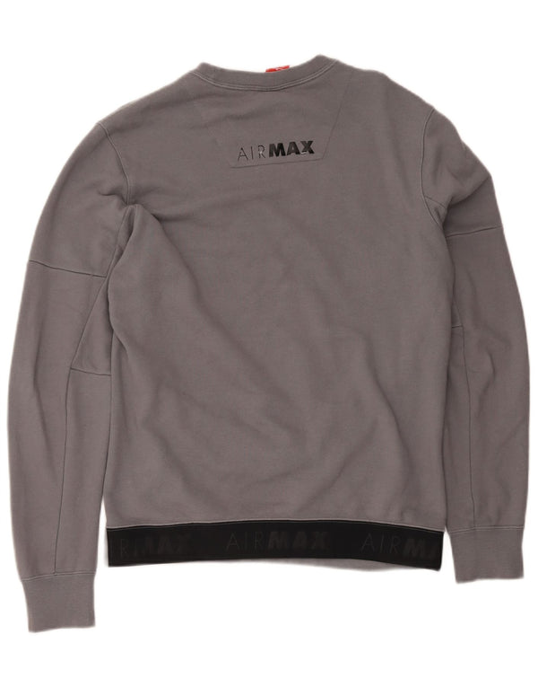 Hanorac pentru bărbați Nike Air Max Graphic Pulover, bumbac, gri mediu