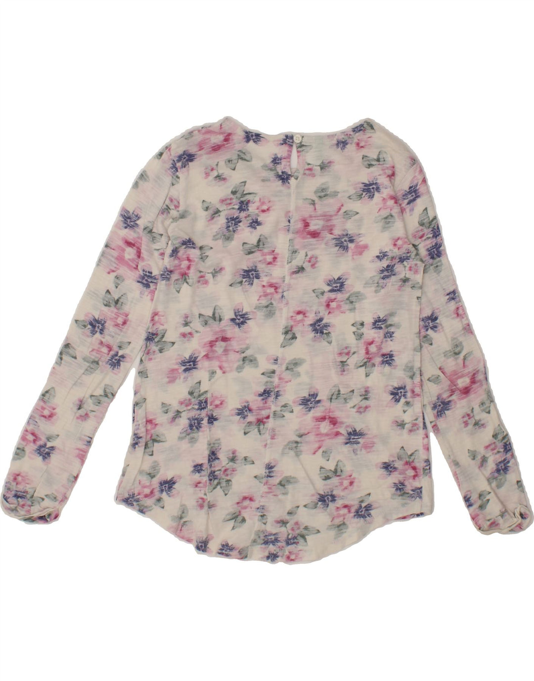 BENETTON Girls Graphic Top Long Sleeve 7-8 Years Medium  Multicoloured Vintage Benetton and Second-Hand Benetton from Messina Hembry 