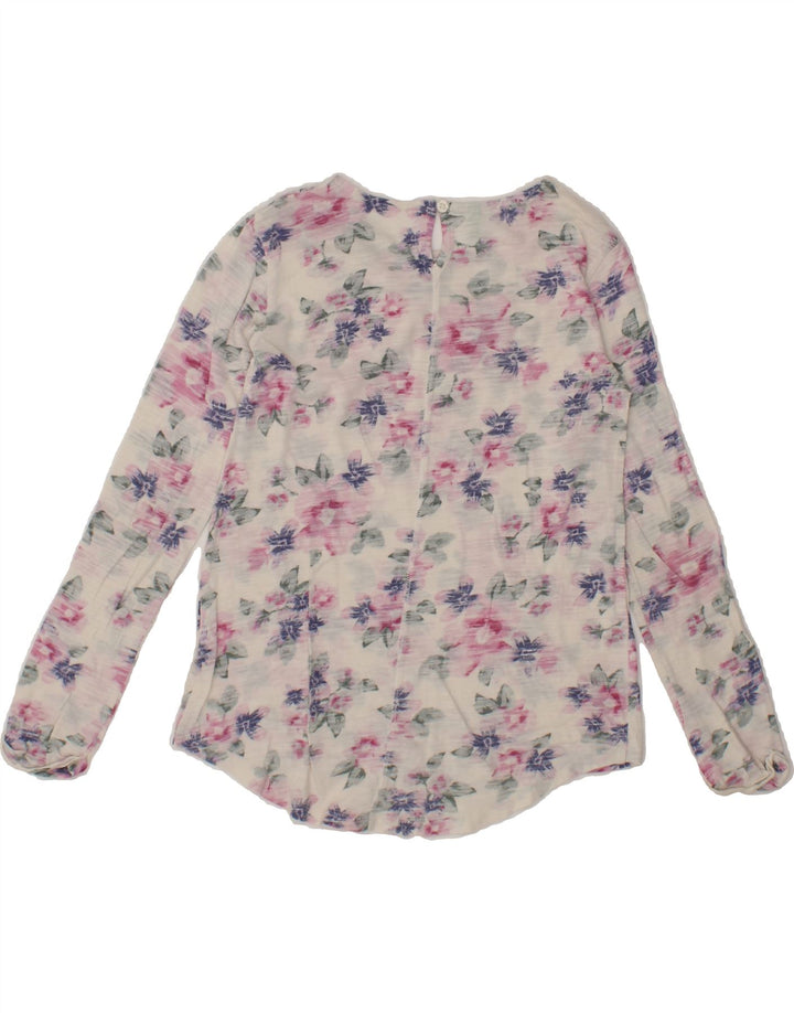 BENETTON Girls Graphic Top Long Sleeve 7-8 Years Medium  Multicoloured Vintage Benetton and Second-Hand Benetton from Messina Hembry 