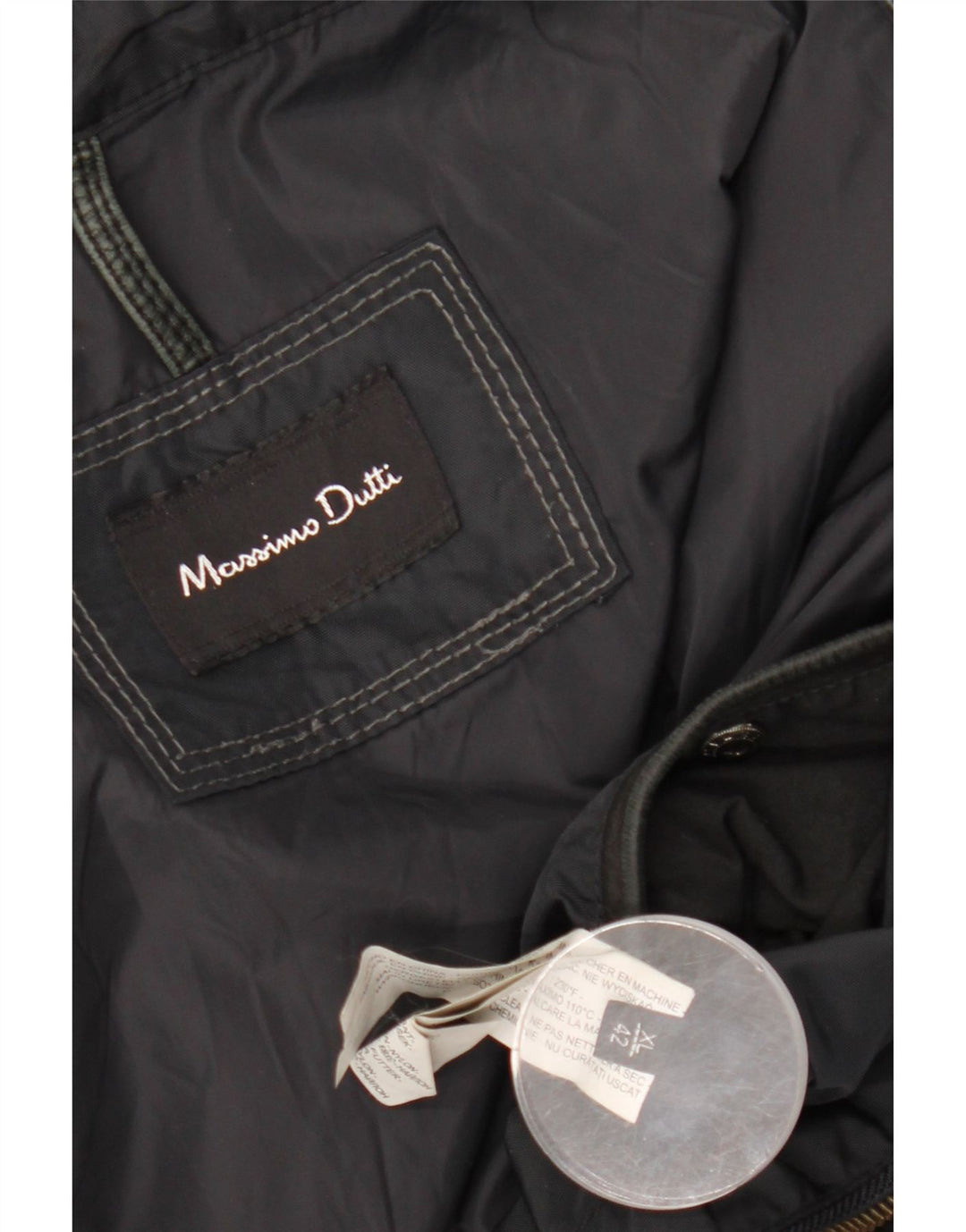 Jachetă pentru bărbați MASSIMO DUTTI UK 42 XL Nylon negru