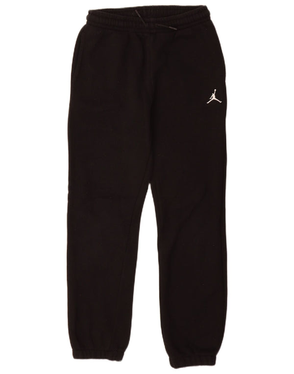 Jordan Boys Air Trening Pantaloni Joggeri 12-13 Ani Mare Bumbac Negru
