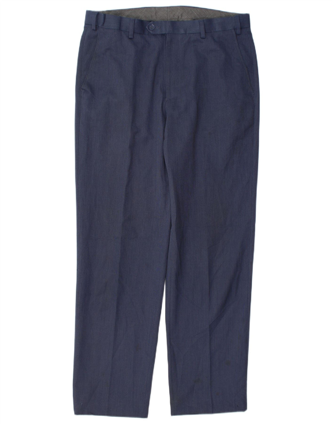 Pantaloni de costum pentru bărbați Marks & Spencer, cu ajustare normală, L34 L31, poliester bleumarin