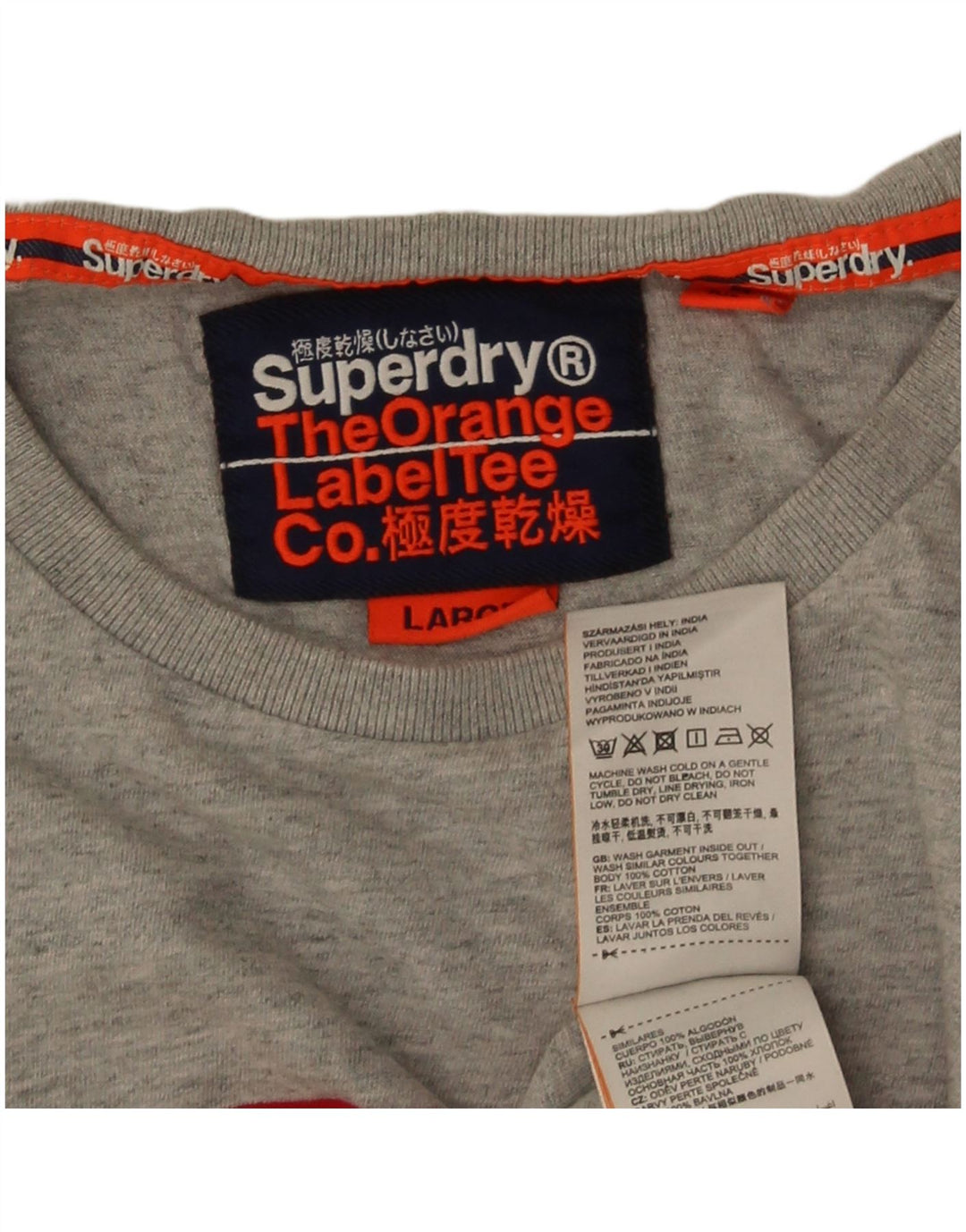 Tricou Superdry pentru bărbați Top mare, gri, bumbac color bloc