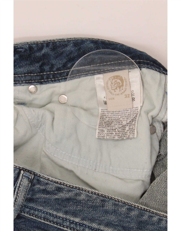 Blugi pentru bărbați Diesel Distressed Bootcut W32 L32 Bumbac albastru