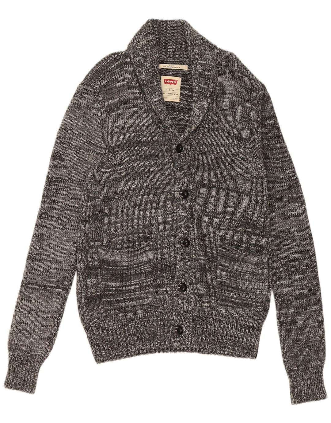 Pulover cardigan pentru bărbați Levi's, slim fit, din viscoză cu pături gri mici