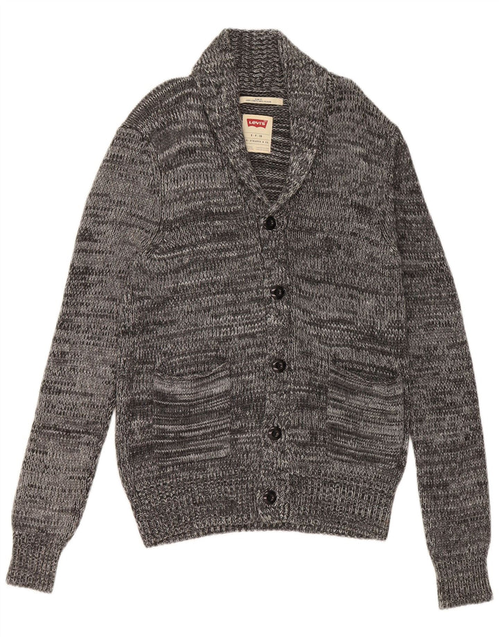 Pulover cardigan pentru bărbați Levi's, slim fit, din viscoză cu pături gri mici