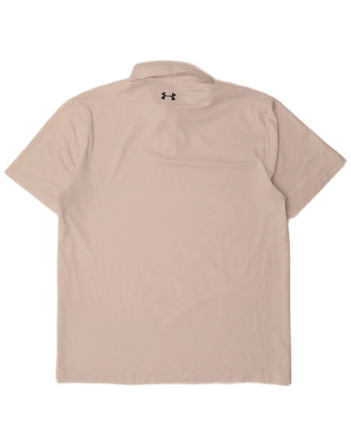Tricou polo Under Armour pentru bărbați, mare, alb