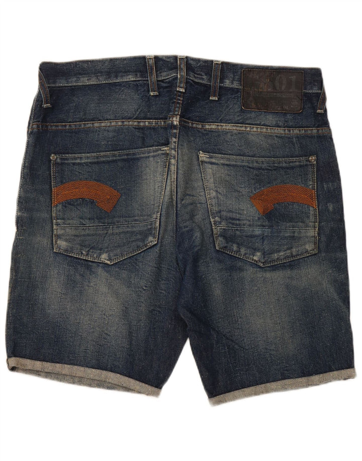 G-Star Pantaloni scurți din denim pentru bărbați W34, mare, albastru, bumbac