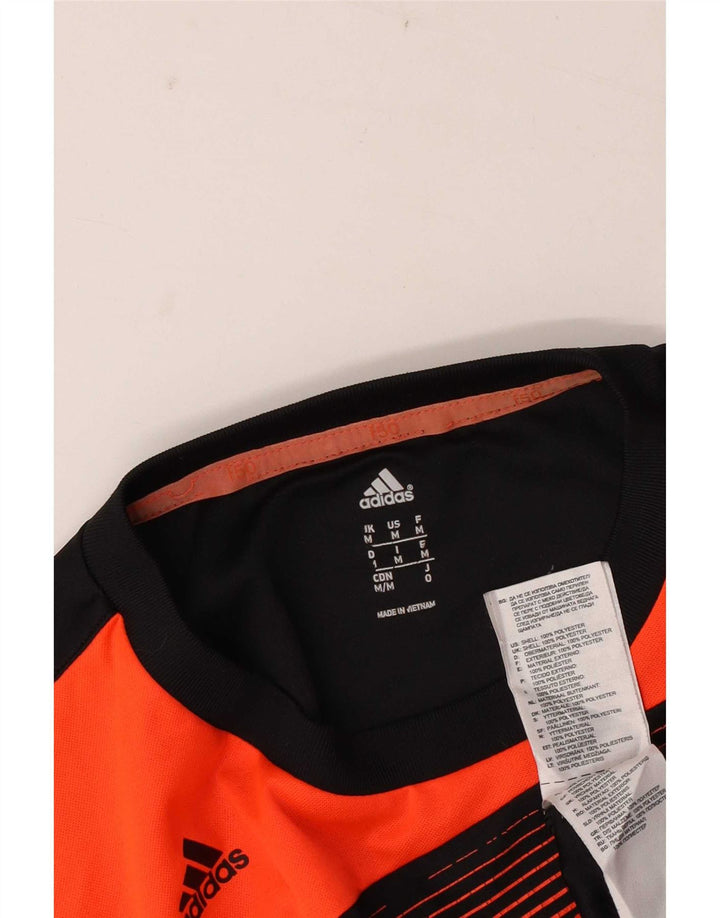 Tricou grafic pentru bărbați Adidas Top Mediu Negru Poliester Bloc de culoare