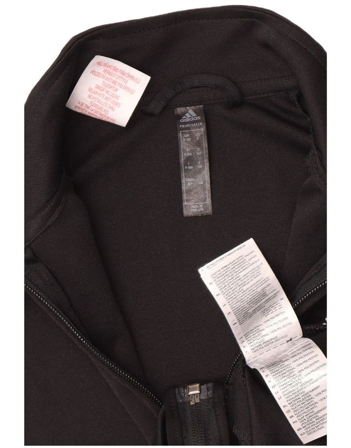 Jachetă Adidas Aeroready pentru trening pentru băieți 9-10 ani, poliester negru