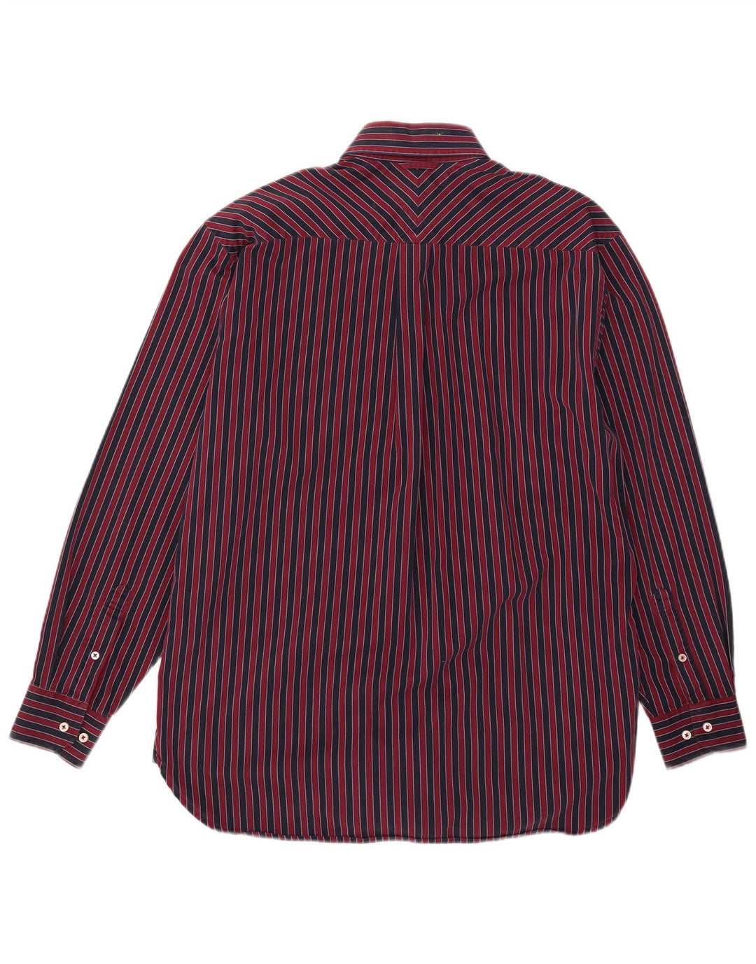 Cămașă pentru bărbați Tommy Hilfiger, bumbac cu dungi roșii mici