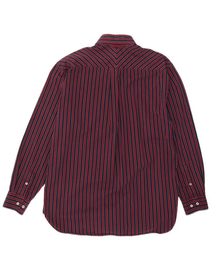 Cămașă pentru bărbați Tommy Hilfiger, bumbac cu dungi roșii mici
