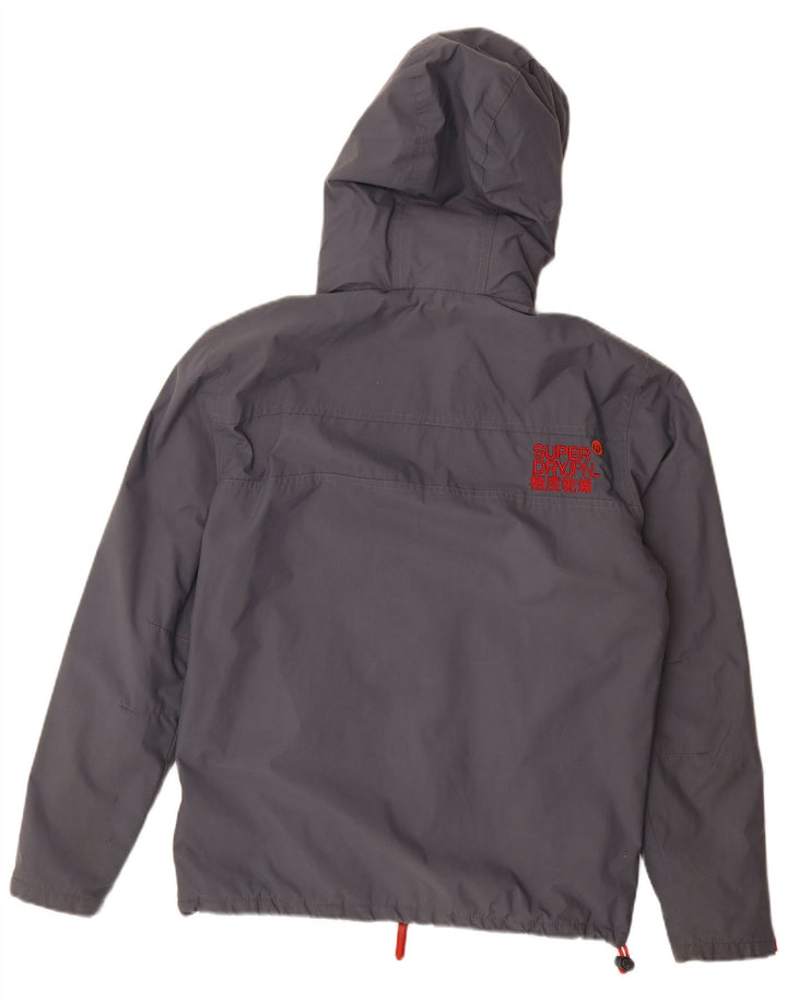 SUPERDRY Windhiker Windbreaker pentru bărbați cu glugă, UK 38, gri mediu