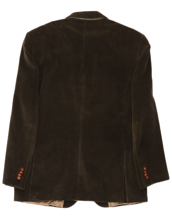 Jachetă vintage pentru bărbați din velur cu 3 nasturi IT 54 2XL Kaki Viscoză