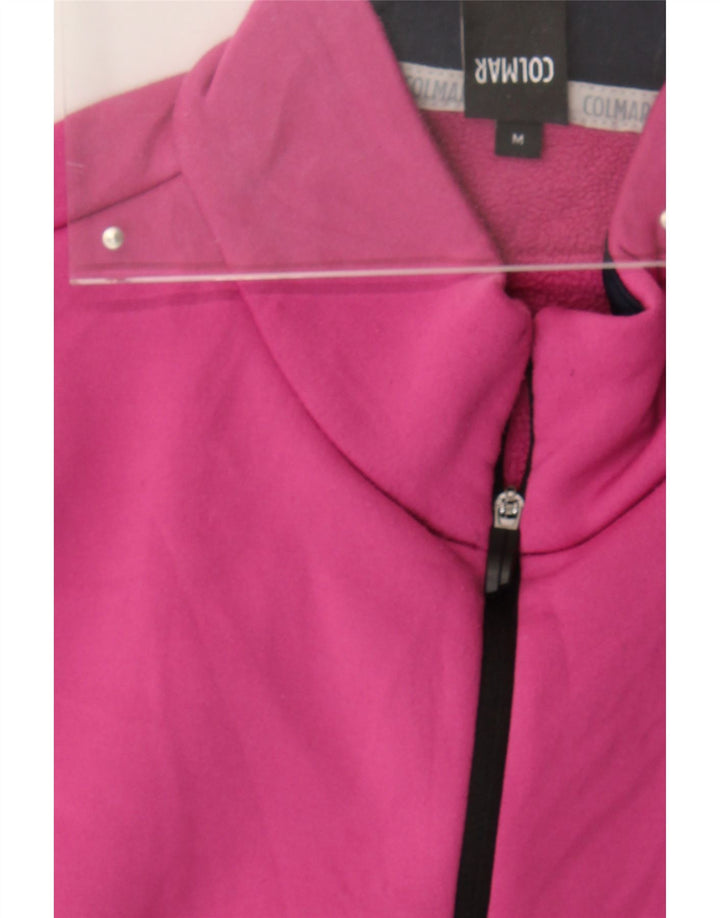 COLMAR Womens Tracksuit Top Jacket UK 14 Medium Pink Colourblock Polyester Vintage Colmar and Second-Hand Colmar from Messina Hembry 