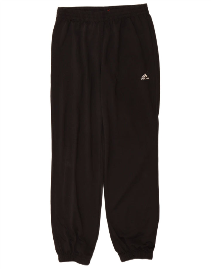 ADIDAS Boys Tracksuit Trousers Joggers 13-14 Years Black Polyester