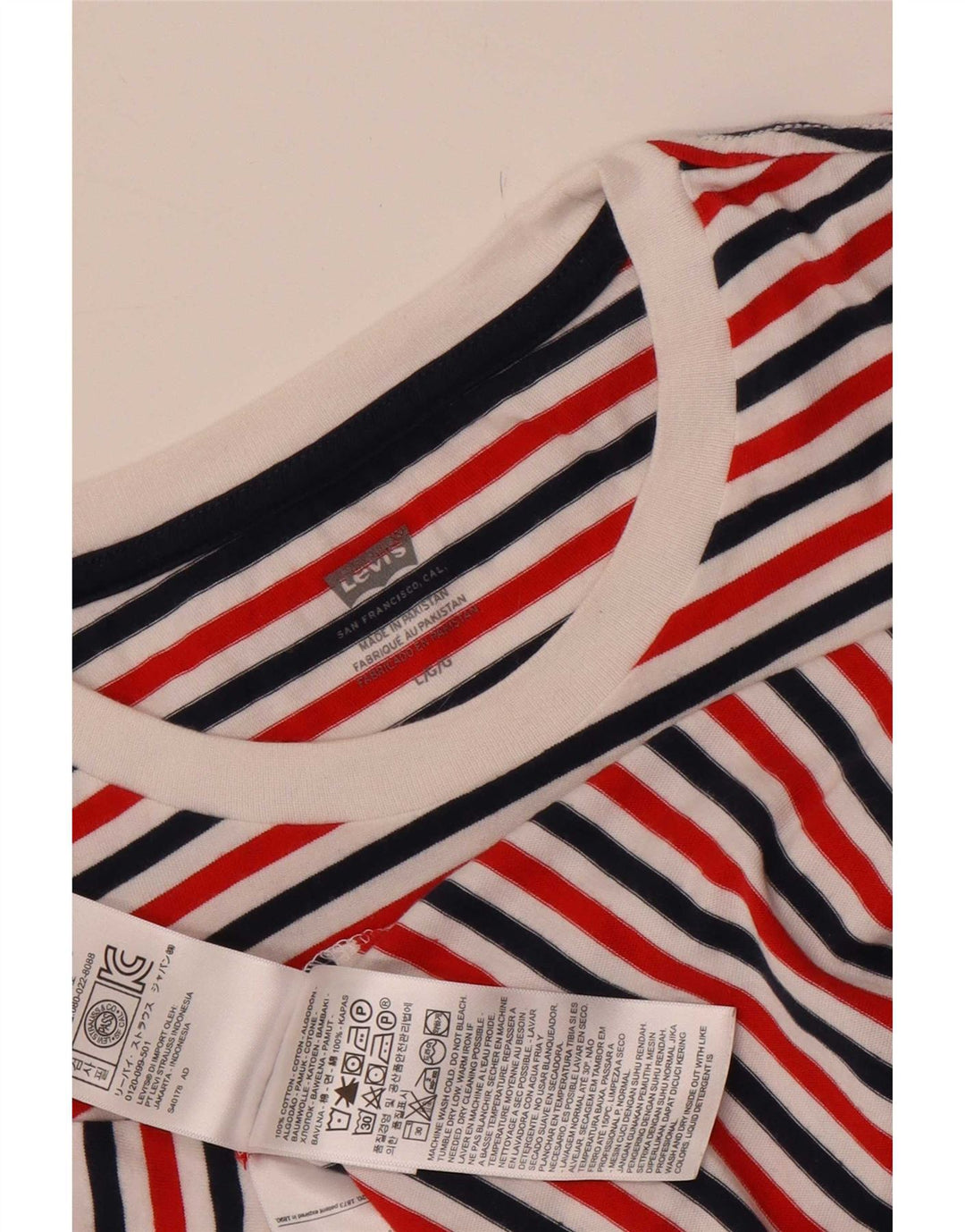 Tricou pentru bărbați Levi's Top mare din bumbac cu dungi multicolore