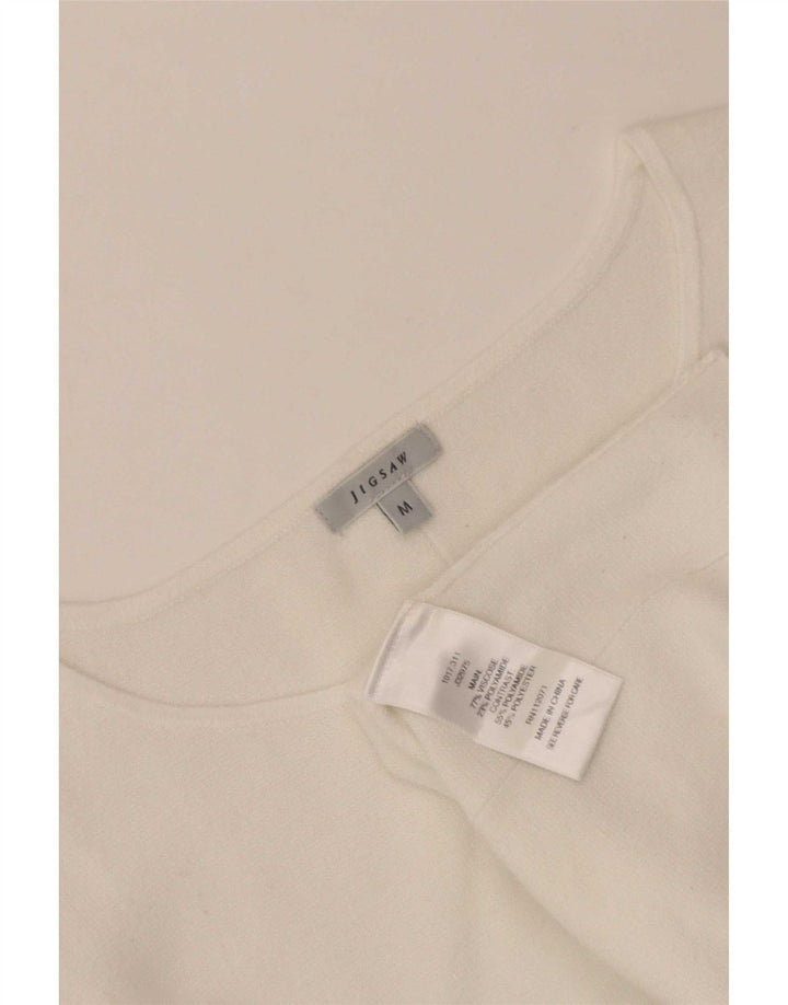 Top pentru femei Jigsaw cu mânecă lungă UK 12 Medium White Viscose
