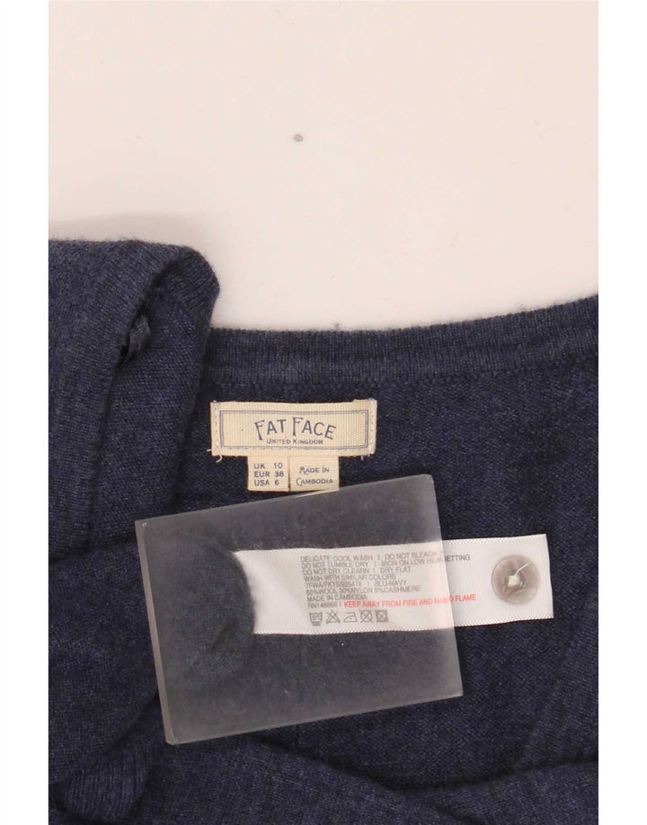 Pulover cardigan pentru femei Fat Face UK 10 Mic Lână bleumarin