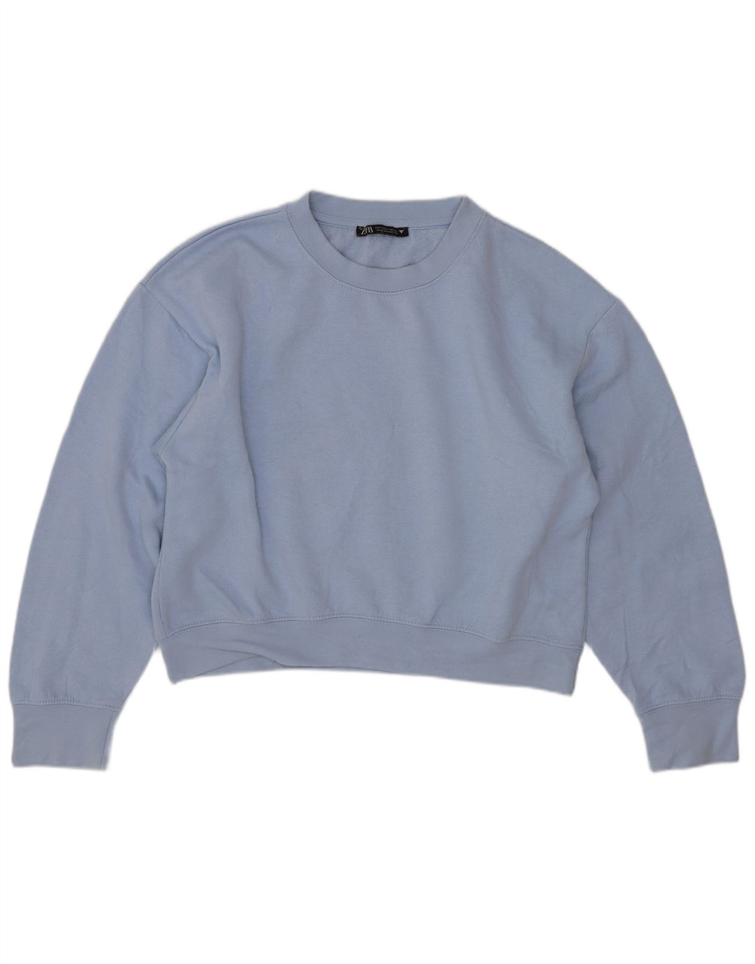 Pulover oversize Crop pentru femei Zara UK 10 Small Blue