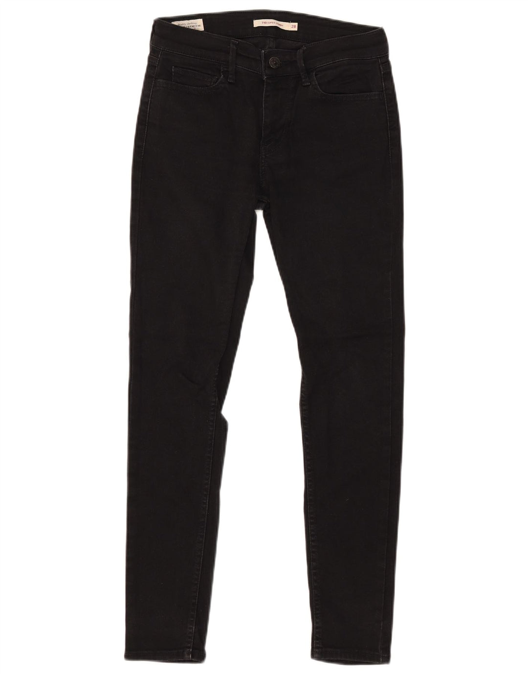 Blugi skinny pentru femei 710 cu talie medie L28 L28 bumbac negru