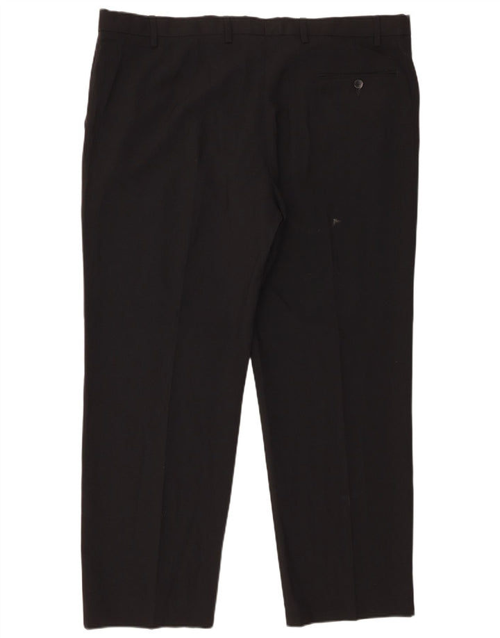 Marks & Spencer Pantaloni de costum obișnuit pentru bărbați L42 L29 Poliester negru