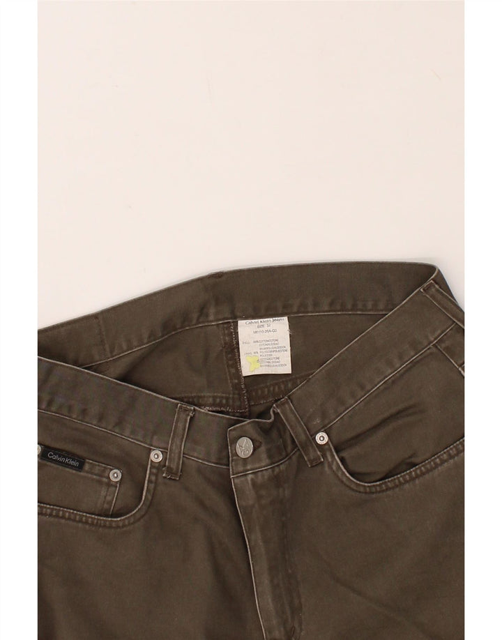 Blugi drepti pentru bărbați CALVIN KLEIN W32 L31 Bumbac kaki