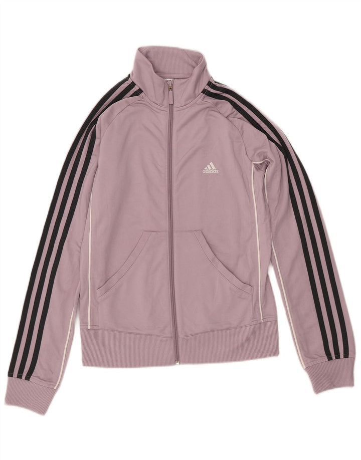 Jachetă de trening pentru femei ADIDAS UK 12, bumbac violet mediu