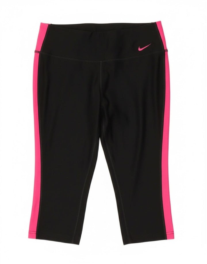 Leggings Nike Dri Fit Capri pentru femei UK 12 Medium Black Colorblock