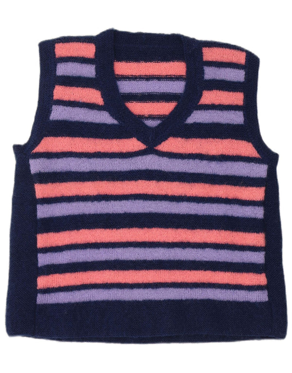 Vintage Womens Vest Tank Top UK 14 Medium Multicolore Dungi