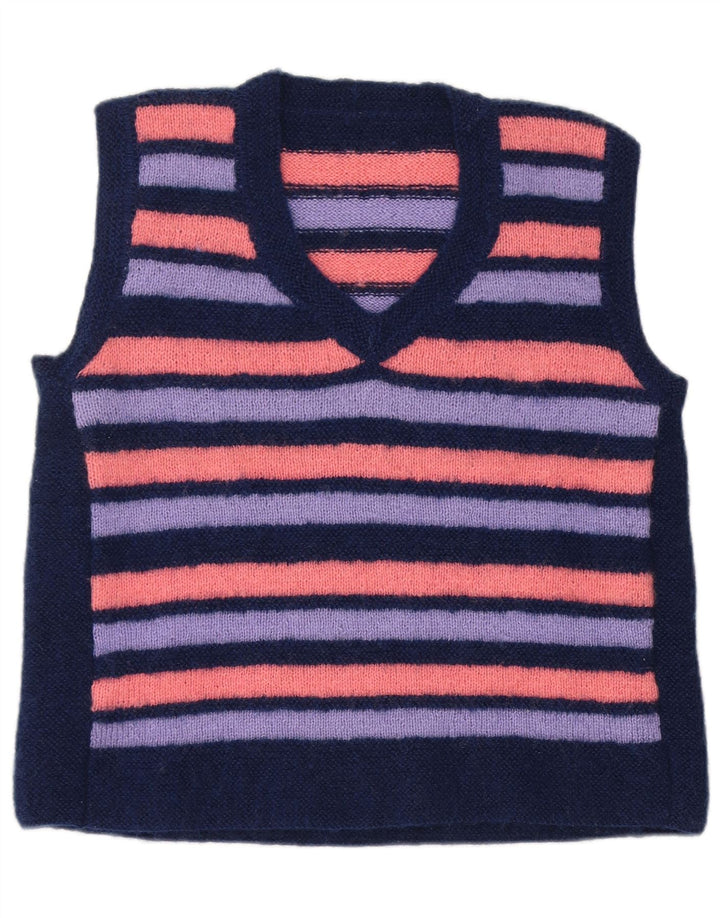 Vintage Womens Vest Tank Top UK 14 Medium Multicolore Dungi