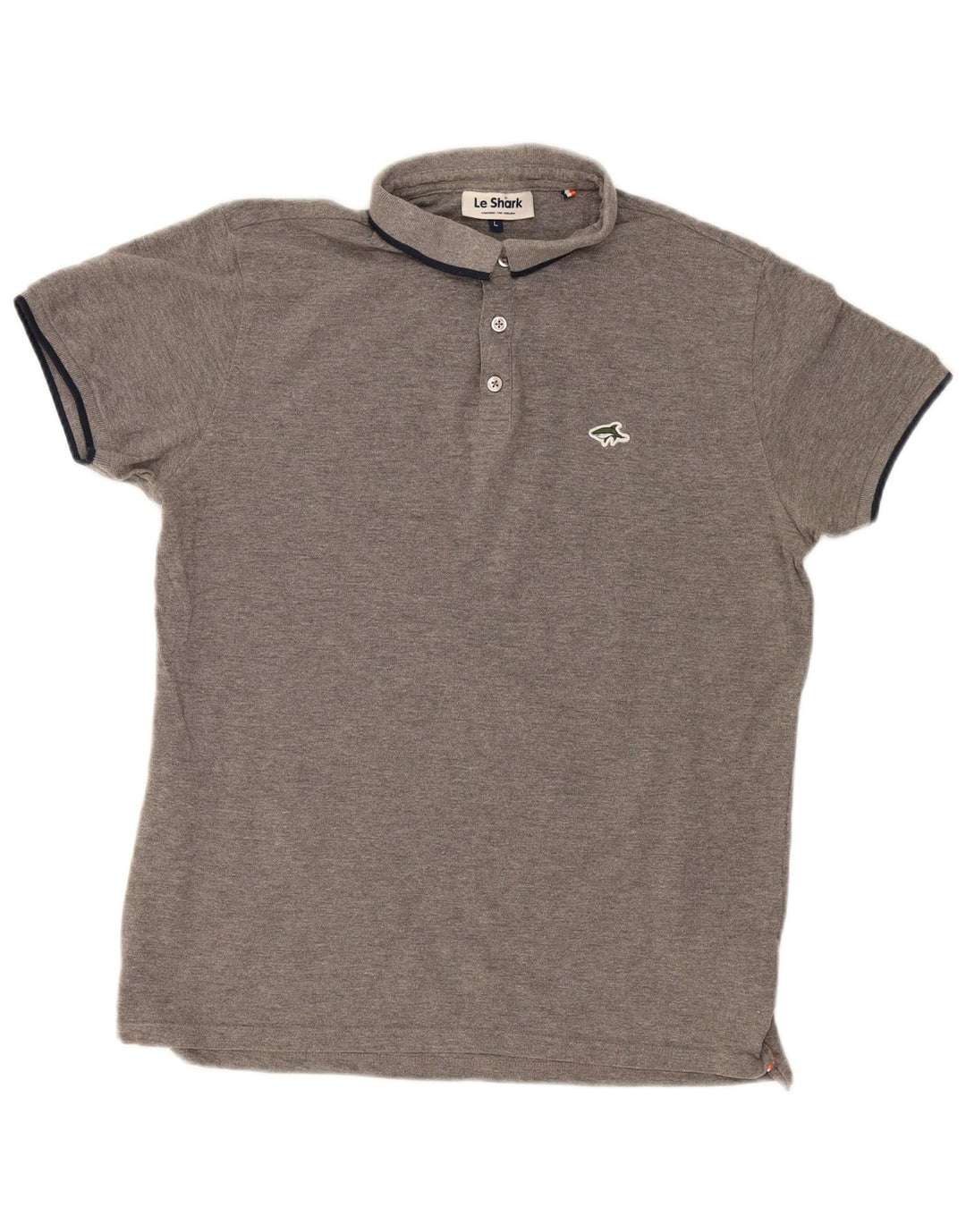 Tricou polo pentru bărbați Le Shark, bumbac gri mare