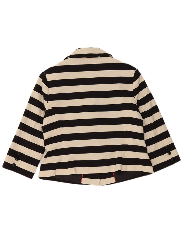 Jachetă Marks & Spencer pentru femei Crop Blazer UK 14 Medium Black Striped