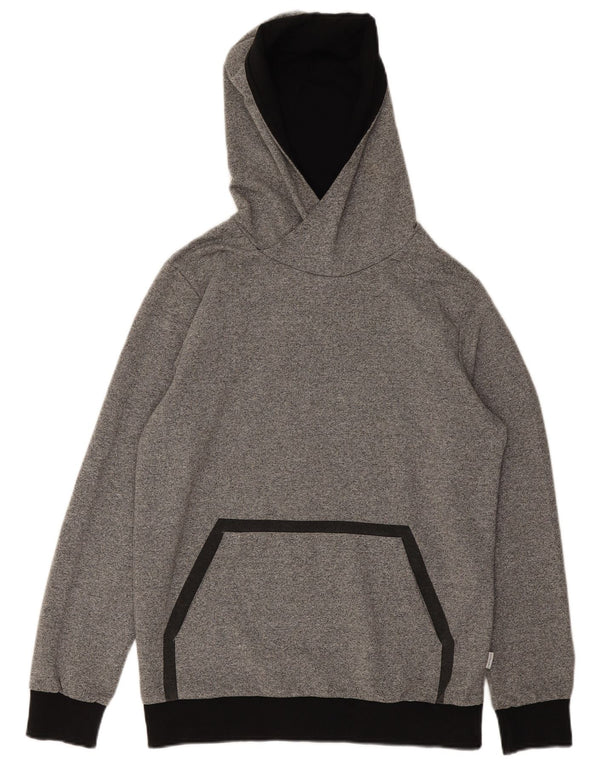 Jack & Jones Mens Hoodie Jumper Medium Grey Colourblock Polyester