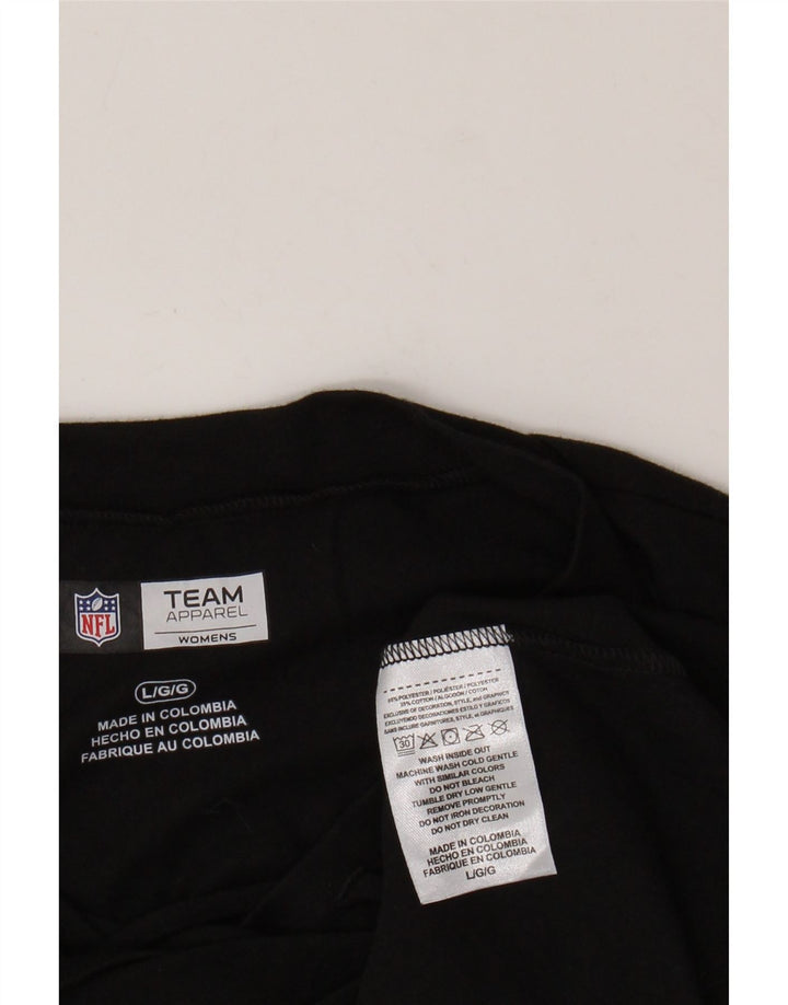 Tricou grafic NFL New Orleans Saints pentru femei Top UK 16 mare bumbac negru