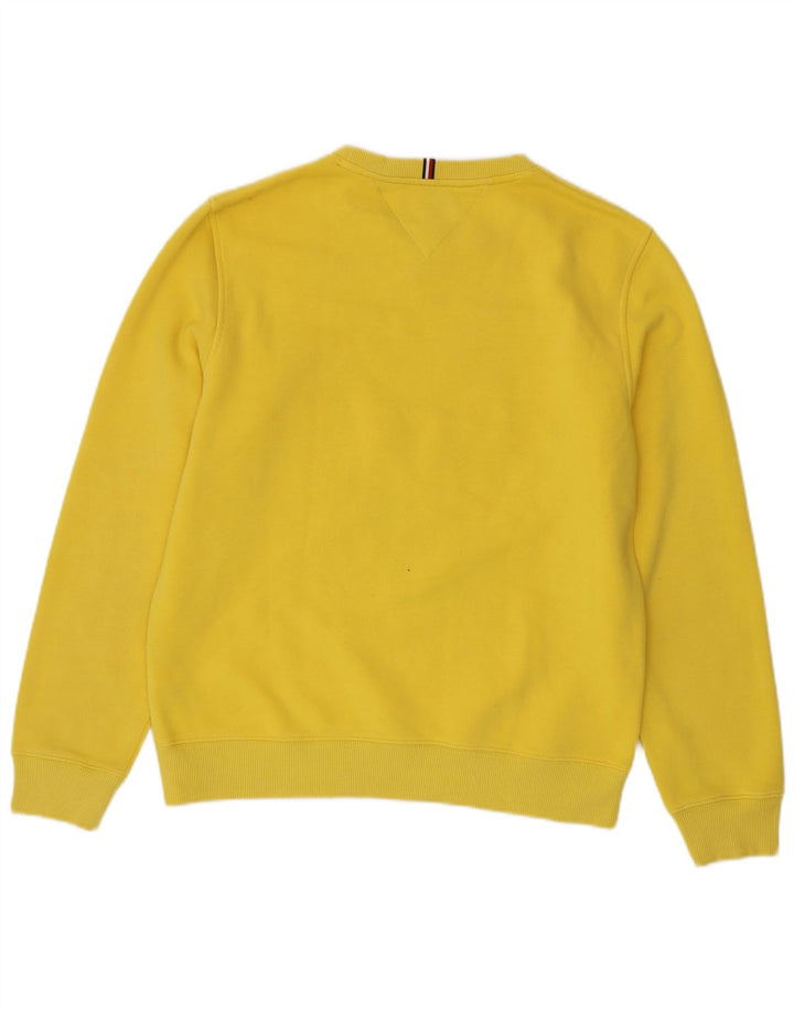 Hanorac grafic pentru bărbați Tommy Hilfiger Pulover din bumbac galben mediu