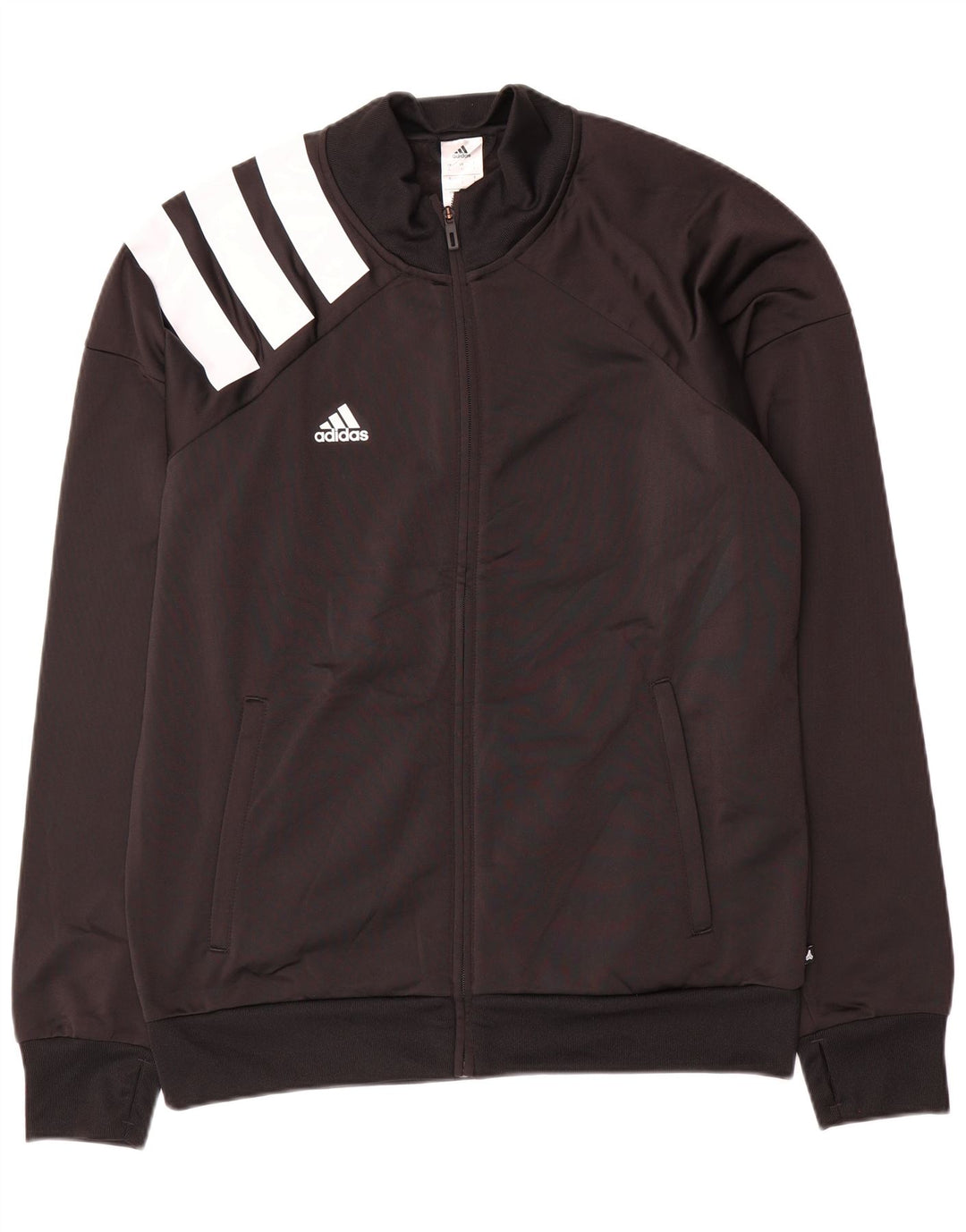 Jachetă de trening pentru bărbați Adidas, mare, negru, poliester bloc de culoare