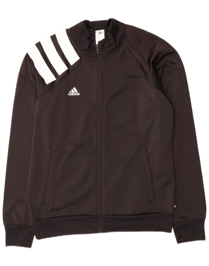 Jachetă de trening pentru bărbați Adidas, mare, negru, poliester bloc de culoare