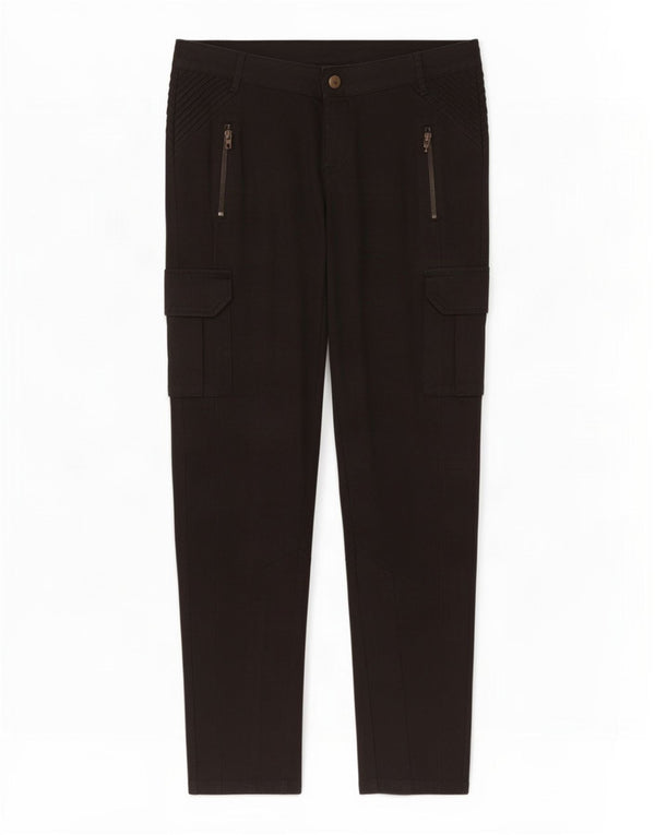 Pantaloni cargo slim pentru femei Zara EU 40 Medium L30 L30 Bumbac negru