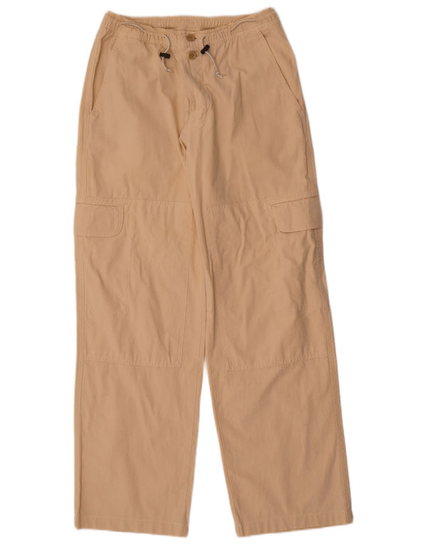 North Sails Mens Loose Fit Cargo Trousers IT 46 Small W30 L28 Beige Cotton