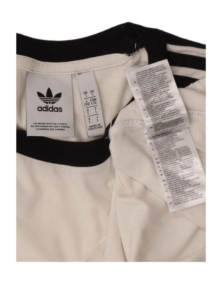Tricou pentru bărbați Adidas Top mare, alb, bumbac