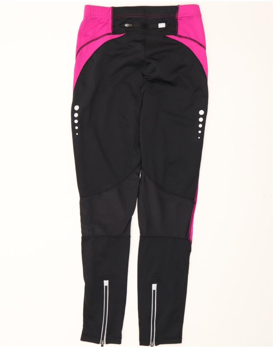 VINTAGE Womens Leggings UK 4 XS  Pink Colourblock Polyester Vintage Vintage and Second-Hand Vintage from Messina Hembry 