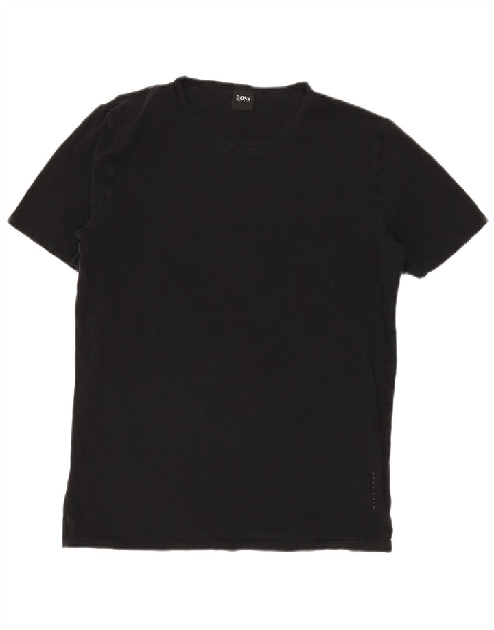Tricou pentru bărbați HUGO BOSS Top mare din bumbac negru