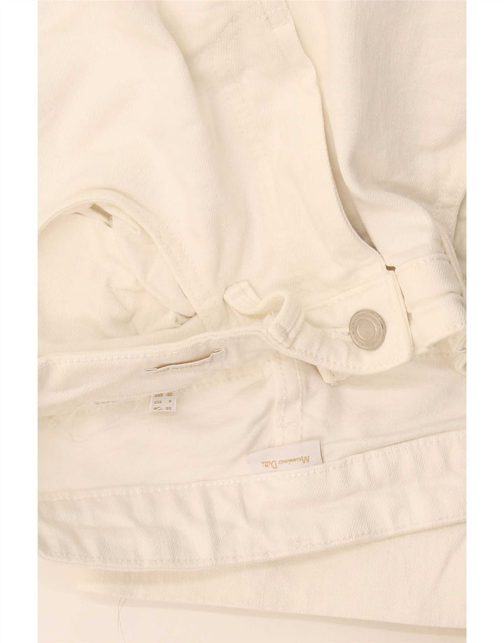 Massimo Dutti Blugi Cropped Femei EU 40 Medium W30 L24 Alb
